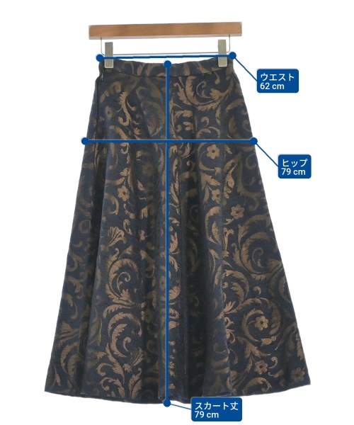 UNTITLED（アンタイトル）ロング・マキシ丈スカート 紺 サイズ:XS レディース/2200628004185