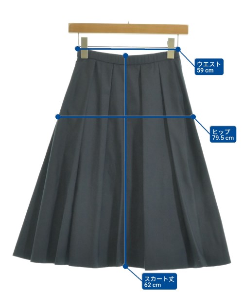 UNTITLED（アンタイトル）ひざ丈スカート 紺 サイズ:0(XS位) レディース/2200630507049