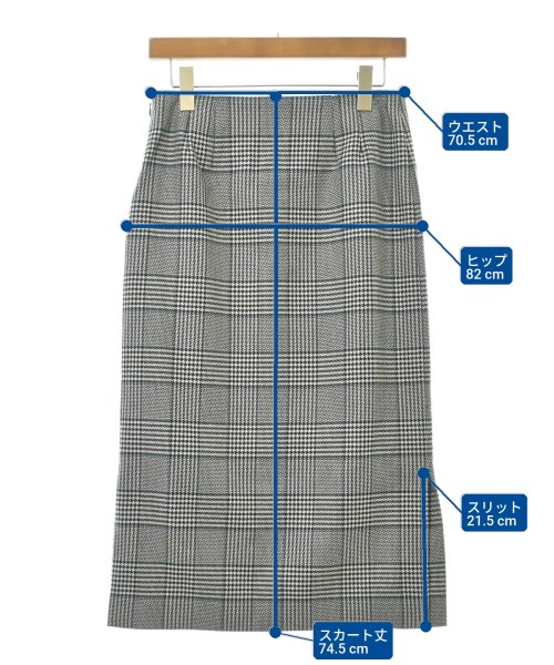 UNTITLED（アンタイトル）ロング・マキシ丈スカート グレー サイズ:M レディース/2200620969017