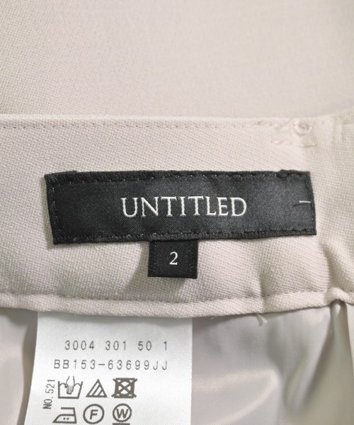 UNTITLED（アンタイトル）クロップドパンツ ベージュ サイズ:2(M位) レディース/2200609540947