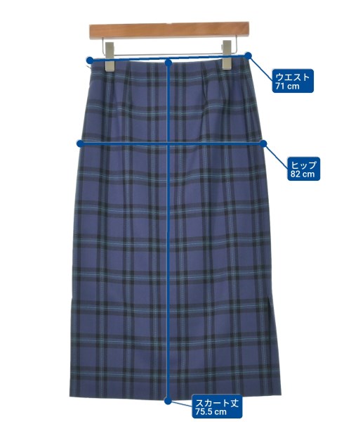 UNTITLED（アンタイトル）ロング・マキシ丈スカート 青 サイズ:2(M位) レディース/2200619545031