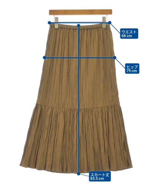 UNTITLED（アンタイトル）ロング・マキシ丈スカート 茶 サイズ:3(L位) レディース/2200619545048