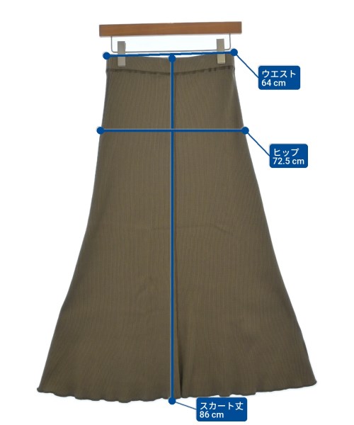 UNTITLED（アンタイトル）ロング・マキシ丈スカート カーキ サイズ:2(M位) レディース/2200619545154