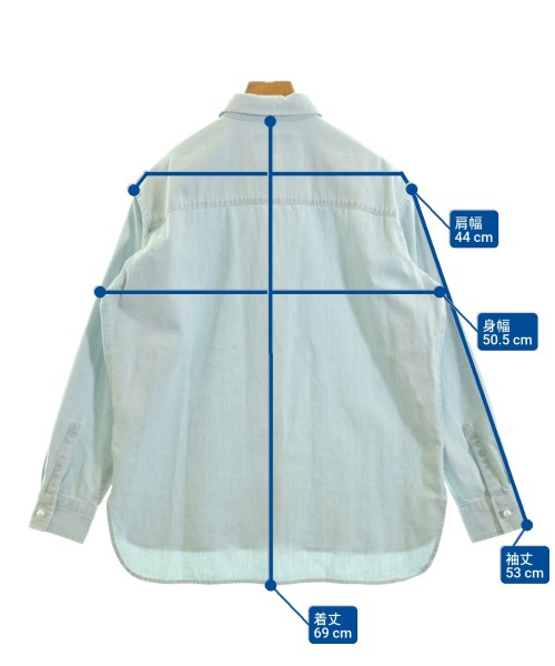 UNTITLED（アンタイトル）カジュアルシャツ 青 サイズ:1(S位) レディース/2200669958140