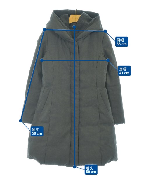 UNTITLED（アンタイトル）ダウンコート グレー サイズ:0(XS位) レディース/2200672160028