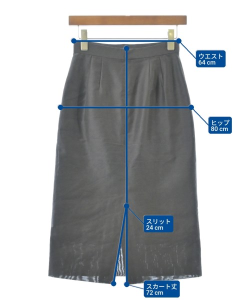 UNTITLED（アンタイトル）ロング・マキシ丈スカート グレー サイズ:0(XS位) レディース/2200673672056