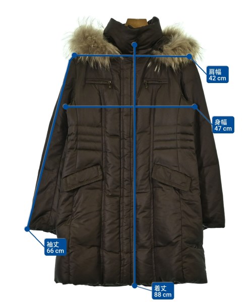 UNTITLED（アンタイトル）ダウンコート 茶 サイズ:4(L位) レディース/2200680331083