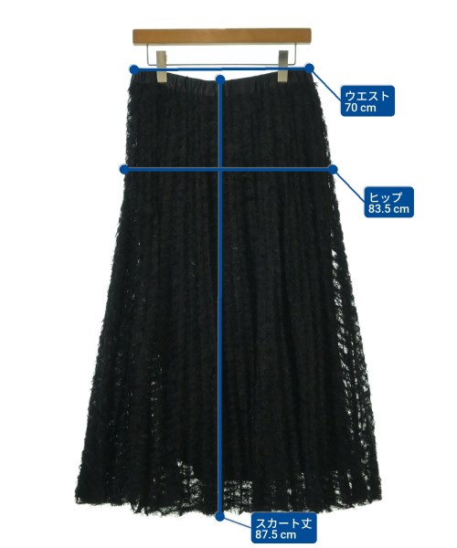 UNTITLED（アンタイトル）ロング・マキシ丈スカート 黒 サイズ:42(L位) レディース/2200694579198