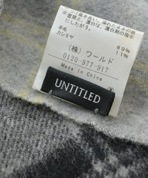UNTITLED（アンタイトル）ストール グレー サイズ:- レディース/2200642388162