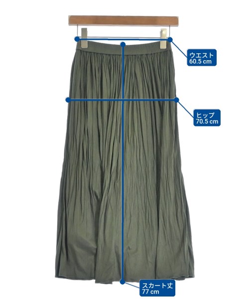 UNTITLED（アンタイトル）ロング・マキシ丈スカート 緑 サイズ:XS レディース/2200640025076