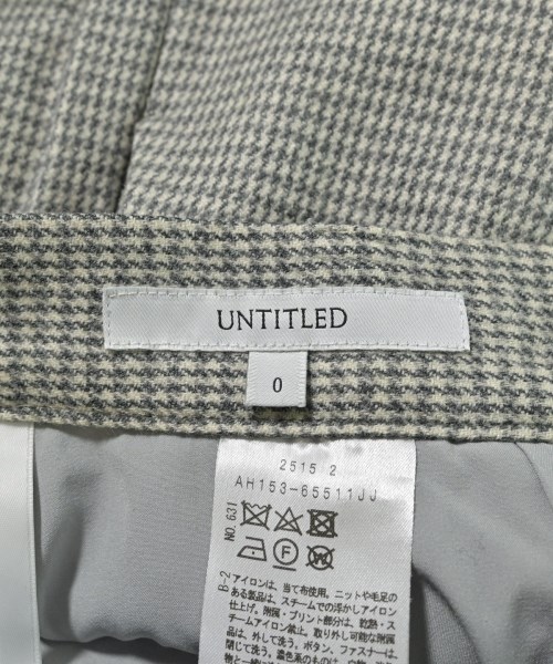 UNTITLED（アンタイトル）クロップドパンツ グレー サイズ:0(XS位) レディース/2200644937146