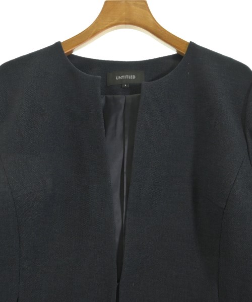 UNTITLED（アンタイトル）ノーカラージャケット 紺 サイズ:4(XL位) レディース/2200649060061