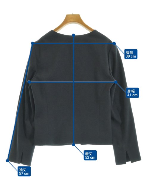 UNTITLED（アンタイトル）ノーカラージャケット 紺 サイズ:4(XL位) レディース/2200649060061