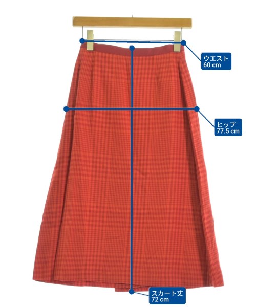 UNTITLED（アンタイトル）ロング・マキシ丈スカート 赤 サイズ:0(XS位) レディース/2200650355095