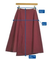 UNTITLED（アンタイトル）ロング・マキシ丈スカート 赤 サイズ:0(XS位) レディース/2200650355132