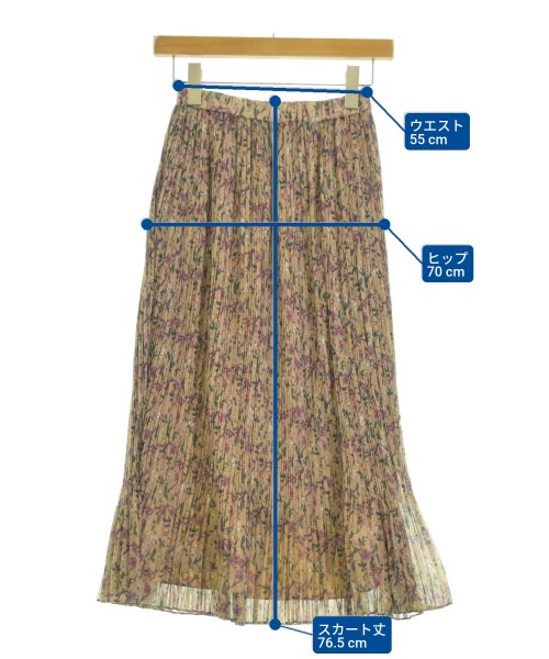 UNTITLED（アンタイトル）ロング・マキシ丈スカート ベージュ サイズ:XXS レディース/2200650355149