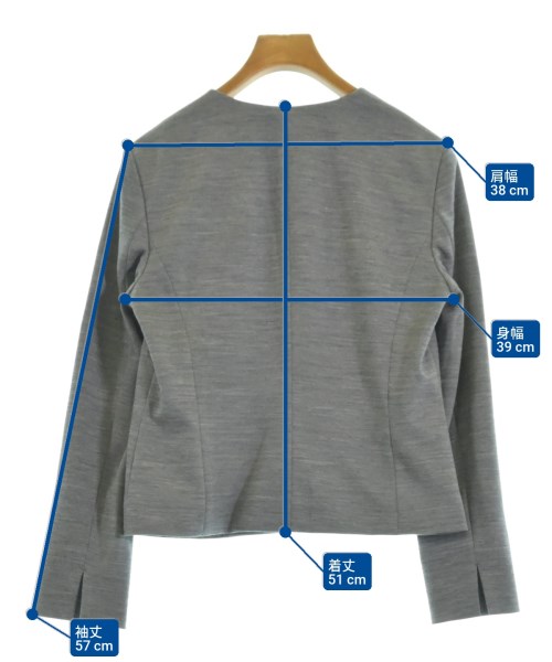 UNTITLED（アンタイトル）ノーカラージャケット グレー サイズ:2(M位) レディース/2200658728037