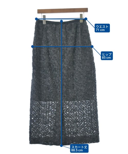 UNTITLED（アンタイトル）ロング・マキシ丈スカート 黒 サイズ:3(L位) レディース/2200660971018