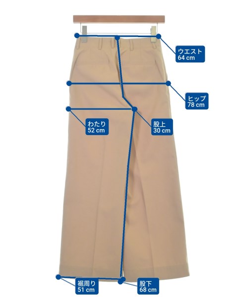 UNTITLED（アンタイトル）スラックス ベージュ サイズ:0(XS位) レディース/2200657565053