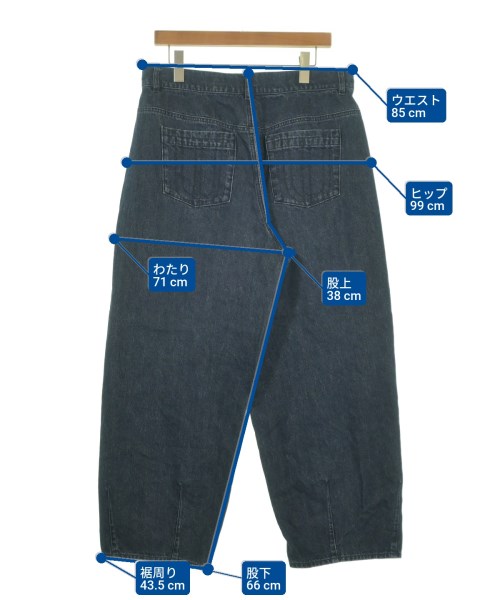 UNTITLED（アンタイトル）デニムパンツ 紺 サイズ:44(XL位) レディース/2200660266015