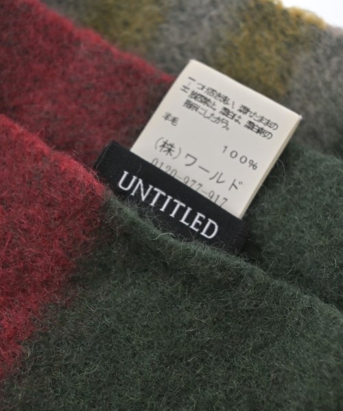 UNTITLED（アンタイトル）マフラー 赤 サイズ:- レディース/2200709833024