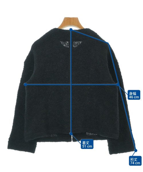 UNTITLED（アンタイトル）ノーカラージャケット 黒 サイズ:2(M位) レディース/2200632962075