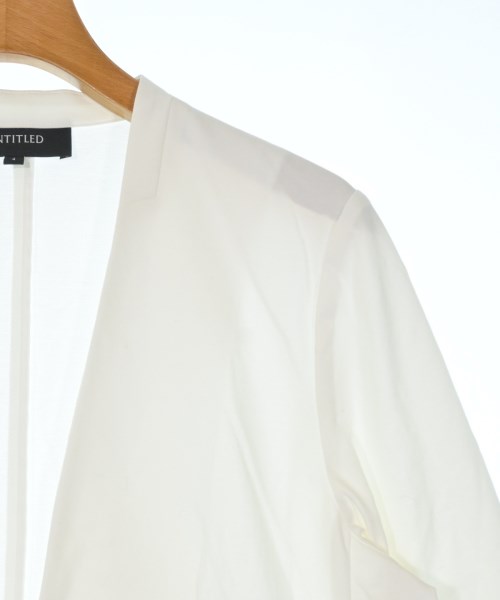 UNTITLED（アンタイトル）ノーカラージャケット 白 サイズ:4(XL位) レディース/2200634628054