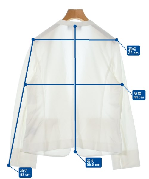 UNTITLED（アンタイトル）ノーカラージャケット 白 サイズ:4(XL位) レディース/2200634628054