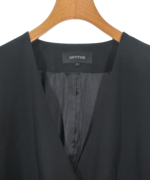 UNTITLED（アンタイトル）ノーカラージャケット 黒 サイズ:3(L位) レディース/2200635612045