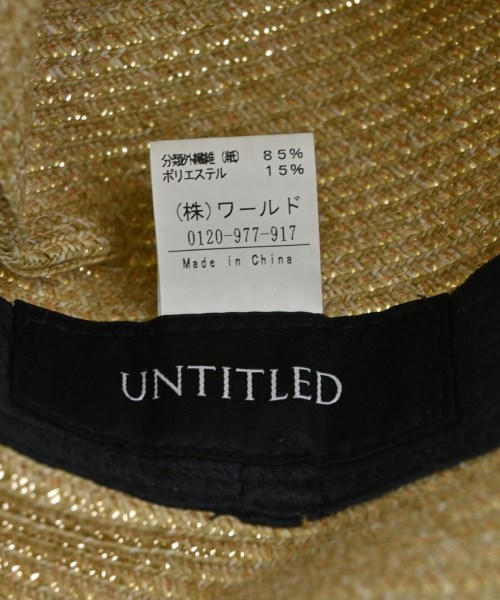 UNTITLED（アンタイトル）ストローハット ベージュ サイズ:- レディース/2200639516165