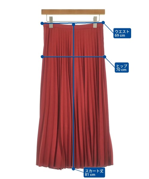 UNTITLED（アンタイトル）ロング・マキシ丈スカート 赤 サイズ:2(M位) レディース/2200638180381