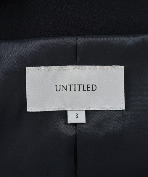 UNTITLED（アンタイトル）ノーカラージャケット 紺 サイズ:3(L位) レディース/2200648671015