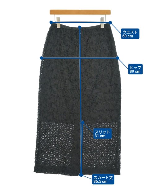 UNTITLED（アンタイトル）ロング・マキシ丈スカート 黒 サイズ:3(L位) レディース/2200645909234