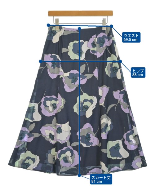 UNTITLED（アンタイトル）ロング・マキシ丈スカート 紺 サイズ:2(M位) レディース/2200645909241