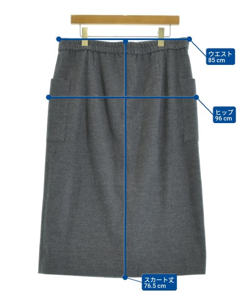 UNTITLED（アンタイトル）ロング・マキシ丈スカート グレー サイズ:46(XXL位) レディース/2200644918039