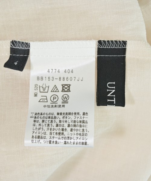 UNTITLED（アンタイトル）ブラウス 白 サイズ:04(XL位) レディース/2200698290020