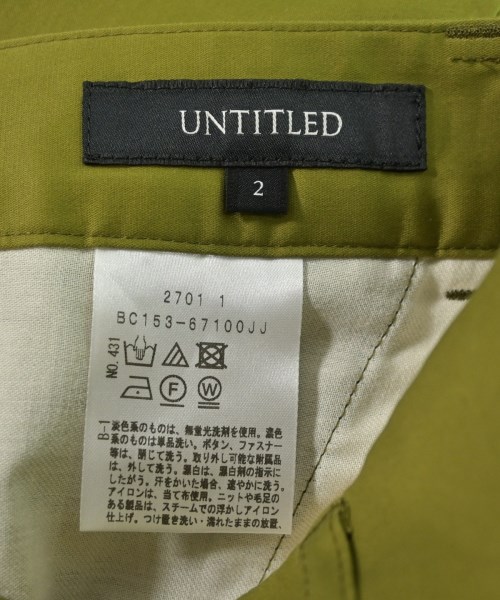 UNTITLED（アンタイトル）スラックス カーキ サイズ:2(M位) レディース/2200705350020
