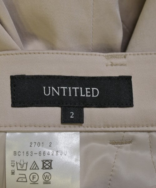 UNTITLED（アンタイトル）スラックス ベージュ サイズ:2(M位) レディース/2200703720092