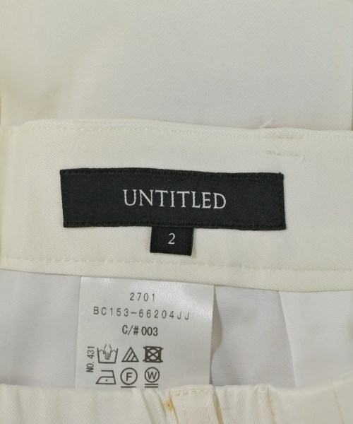 UNTITLED（アンタイトル）スラックス 白 サイズ:2(M位) レディース/2200703720108