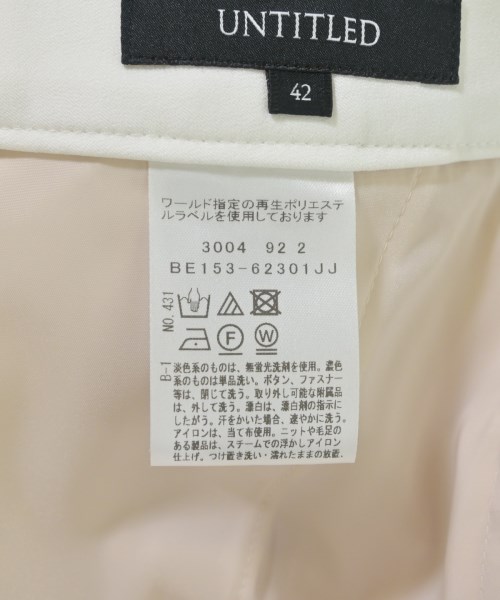UNTITLED（アンタイトル）スラックス 白 サイズ:42(L位) レディース/2200706645019