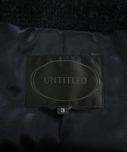 UNTITLED（アンタイトル）ノーカラージャケット 黒 サイズ:3(L位) レディース/2200662669012