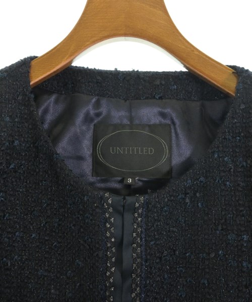 UNTITLED（アンタイトル）ノーカラージャケット 黒 サイズ:3(L位) レディース/2200662669012