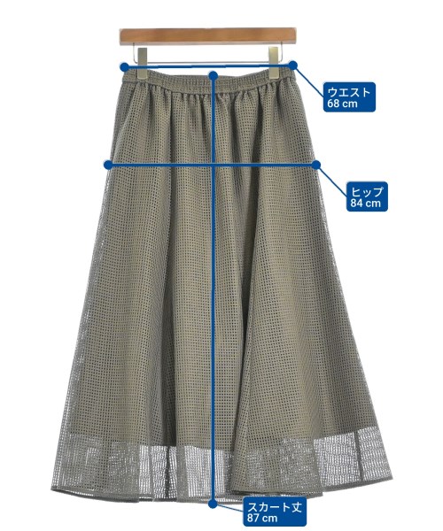 UNTITLED（アンタイトル）ロング・マキシ丈スカート カーキ サイズ:3(L位) レディース/2200659283030