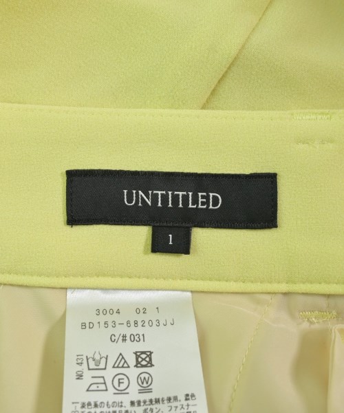UNTITLED（アンタイトル）スラックス 黄 サイズ:1(S位) レディース/2200666638069