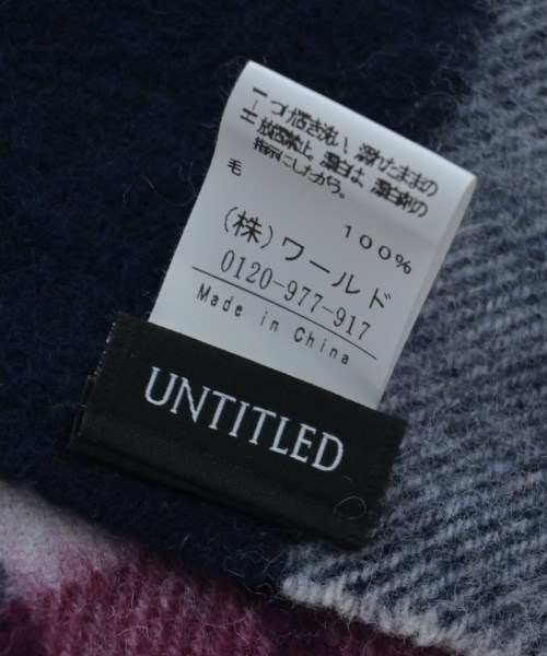 UNTITLED（アンタイトル）マフラー 紺 サイズ:- レディース/2200666864031
