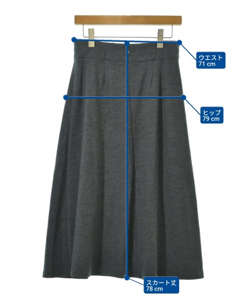 UNTITLED（アンタイトル）ロング・マキシ丈スカート グレー サイズ:2(M位) レディース/2200664454111