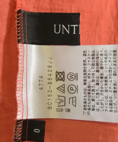 UNTITLED（アンタイトル）ブラウス オレンジ サイズ:0(XS位) レディース/2200669289046