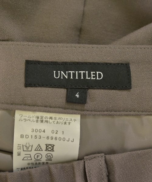 UNTITLED（アンタイトル）スラックス 茶 サイズ:4(XL位) レディース/2200722925041