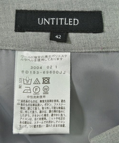 UNTITLED（アンタイトル）スラックス グレー サイズ:42(L位) レディース/2200719838125