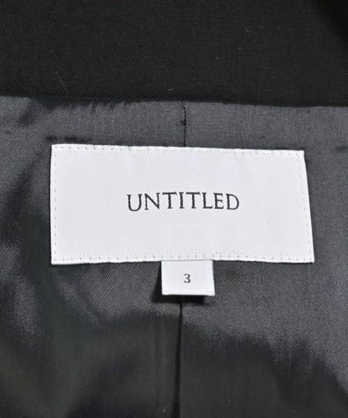 UNTITLED（アンタイトル）ノーカラージャケット 黒 サイズ:3(L位) レディース/2200717271023